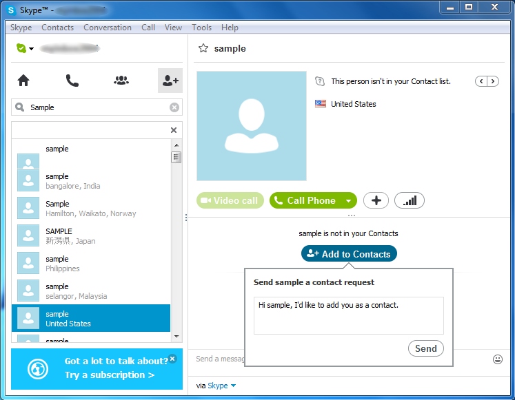 Contact skype Skype Contacts
